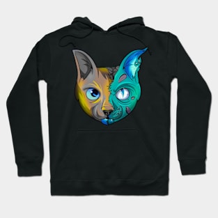 Blue Zombie Cat Hoodie